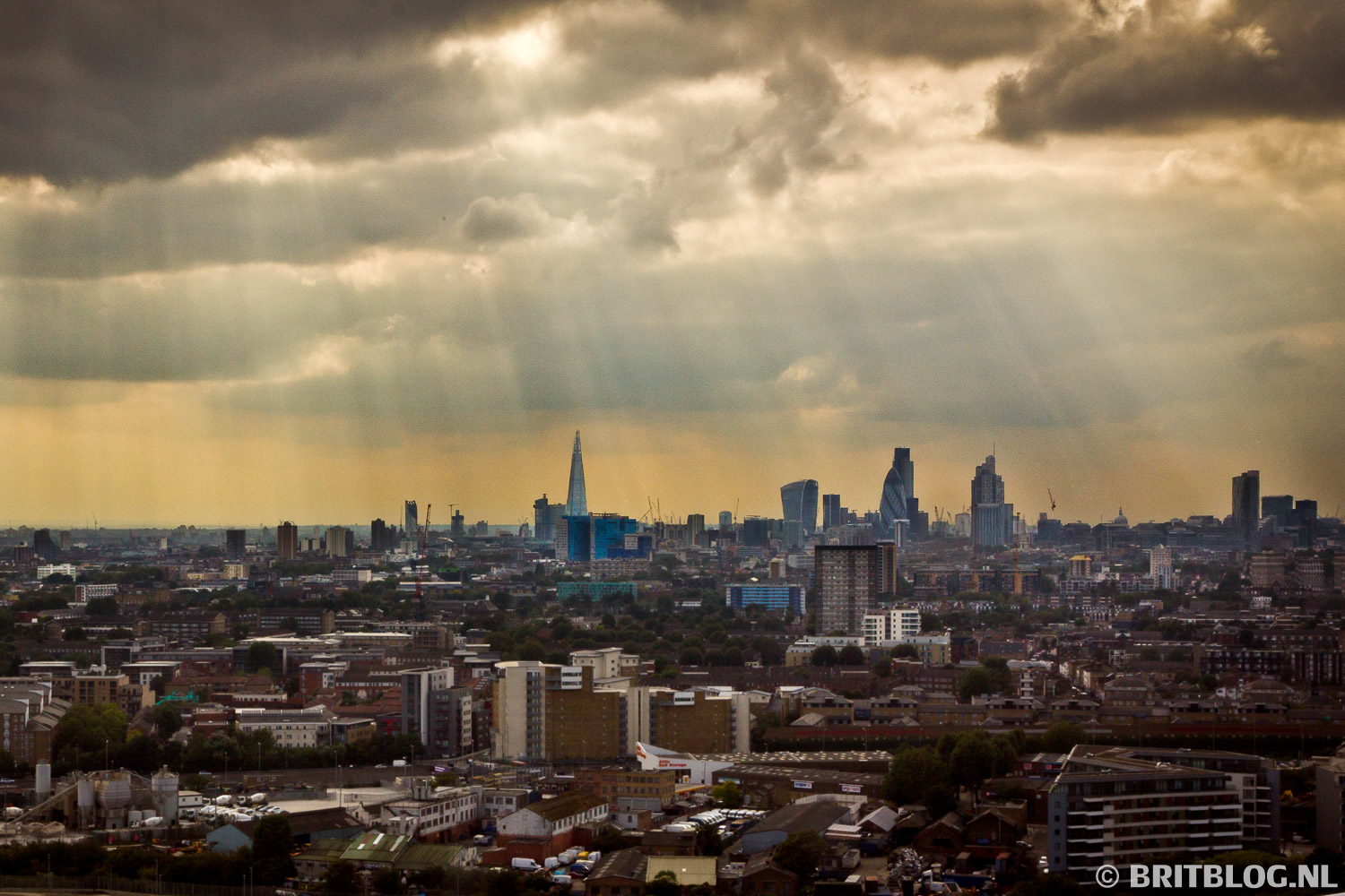 Uitzicht over Londen vanuit ArcelorMittal Orbit