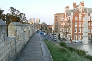York Wandelroute: het einde met uitzicht over de stad
