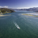 Barmouth Mawddach Estuary Snowdonia Aerial Mid Scenery