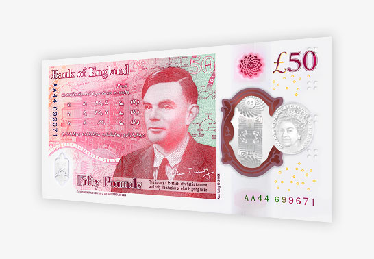 Nieuw briefje van 50 pond met Alan Turing