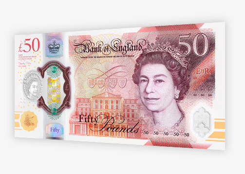 Nieuwe vijftig pond: Queen Elizabeth
