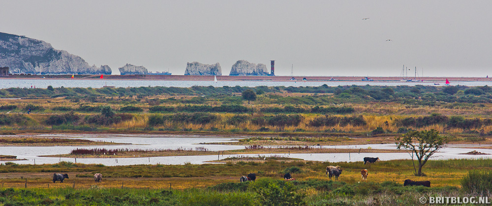 Het eiland Wight ten zuiden van Engeland