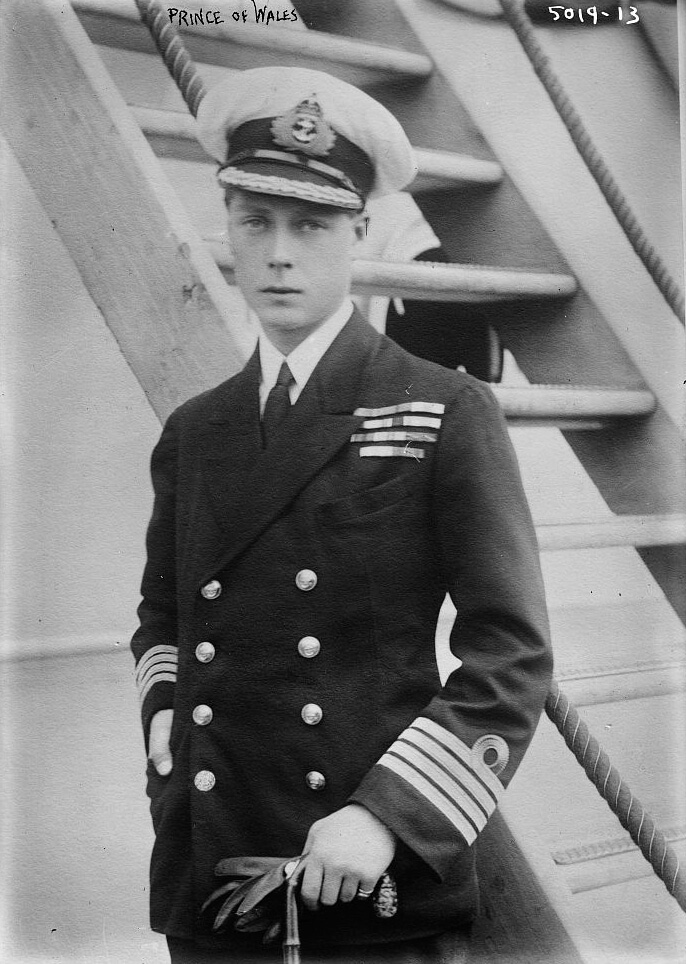 Prins Edward (later koning Edward VIII) in marine-uniform, ca. 1922