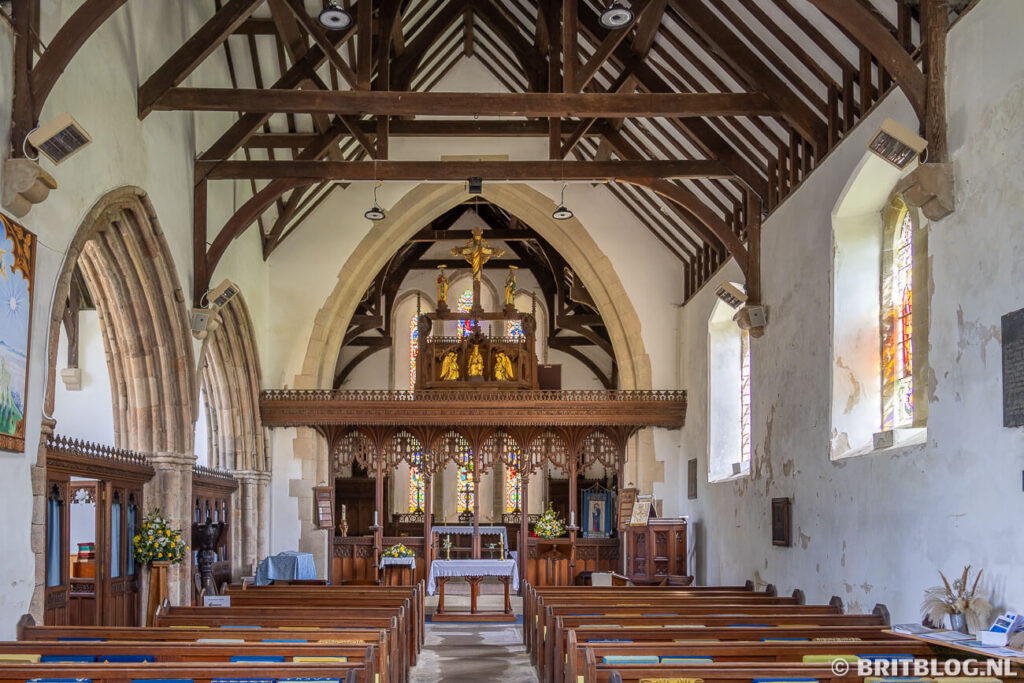 Interieur St Mary’s Church, Beddgelert, Noord-Wales