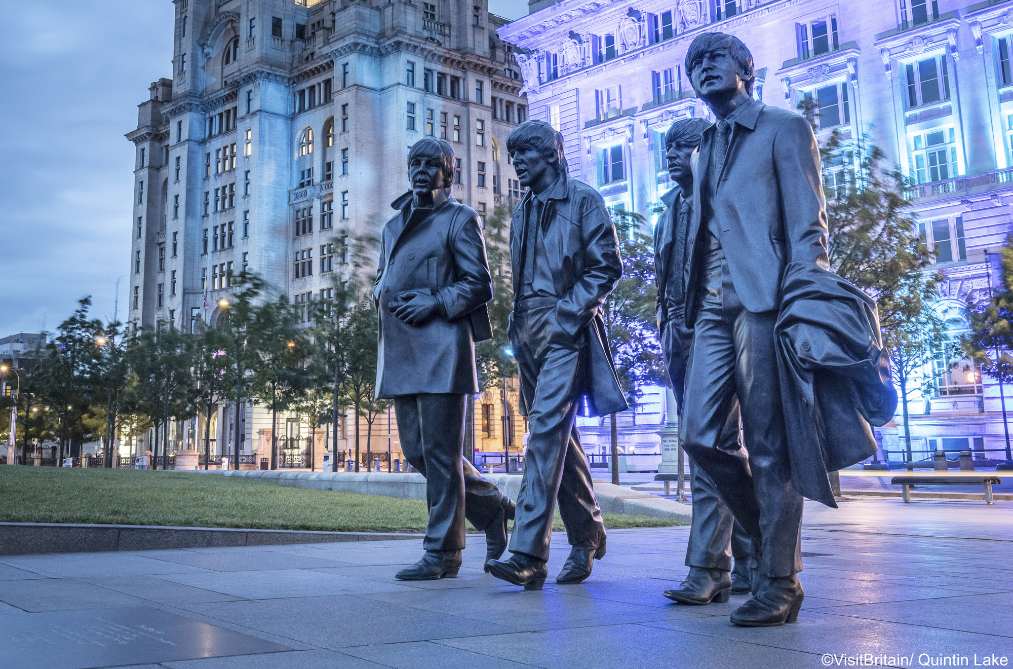 The Beatles standbeelden Liverpool