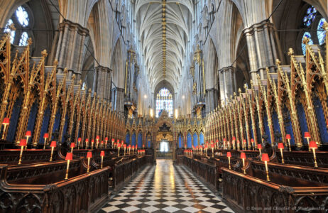 Het koor van Westminster Abbey, Londen
