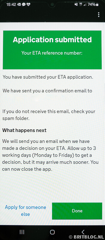 ETA aanvraag screenshots 4