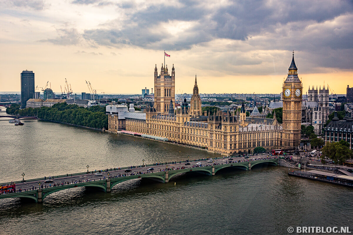 Palace of Westminster, een van de vele bezienswaardigheden in Londen