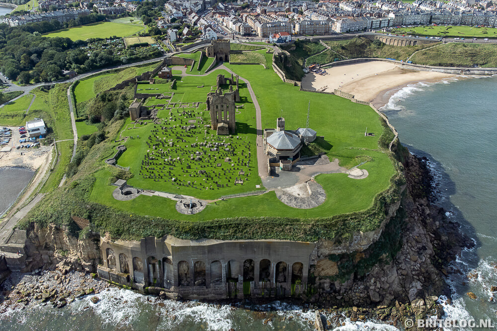 Tynemouth Priory and Castle met de drone