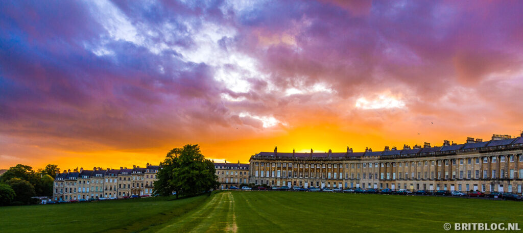 Royal Crescent, een Bridgerton filmlocatie in Bath, Engeland