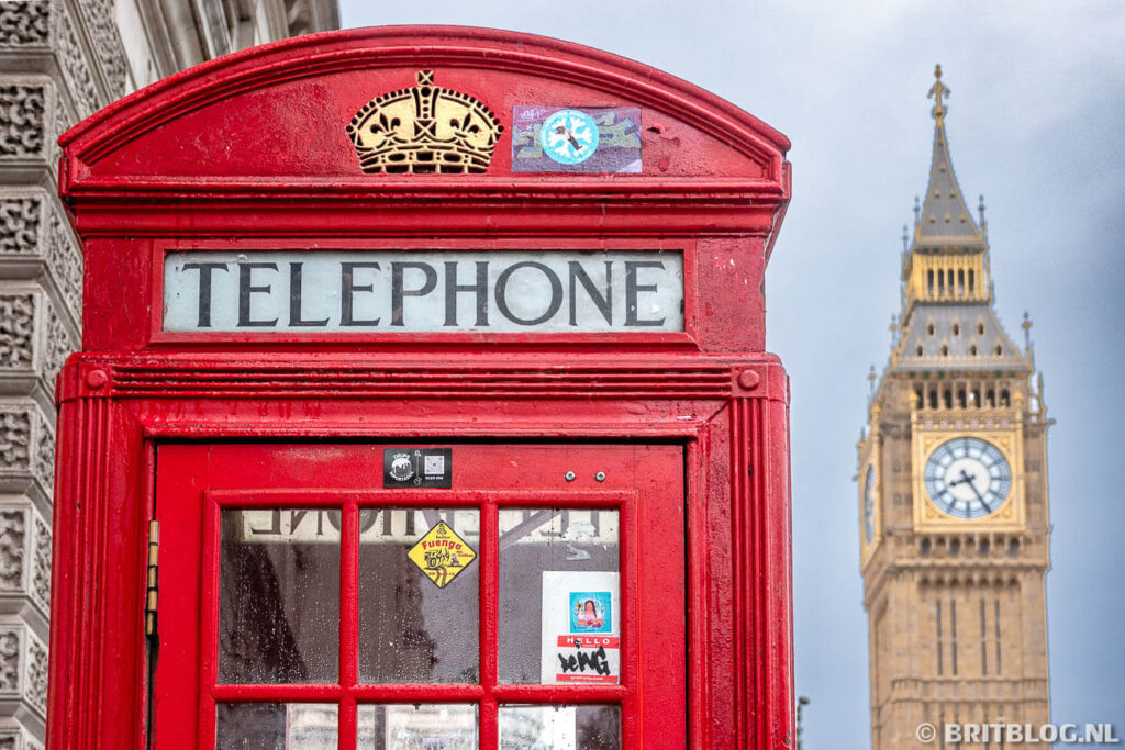Telephone box en Big Ben