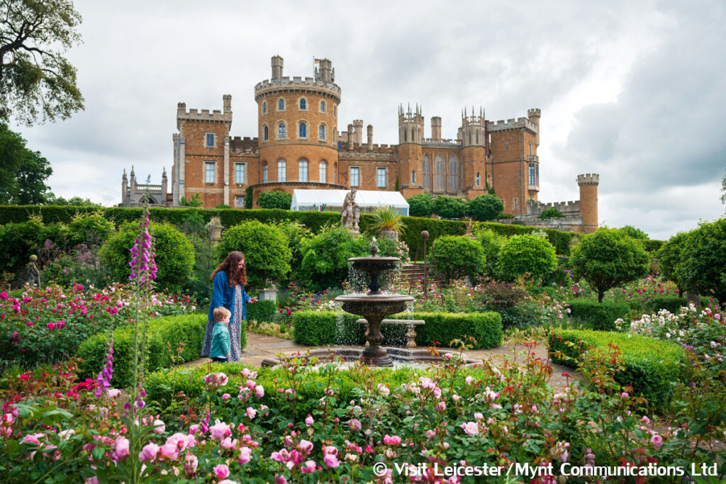 De tuinen van Belvoir Castle, East Midlands