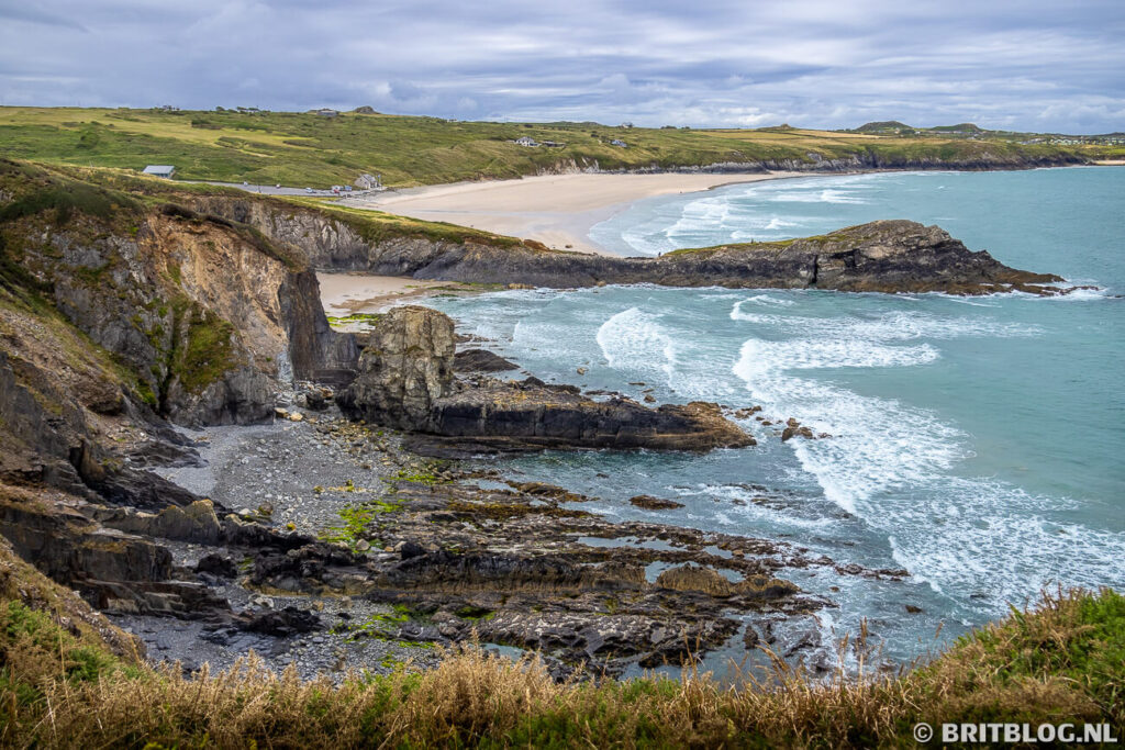 Uitzicht op Whitesands Bay, Pembrokeshire Coast, Wales. Het Verenigd Koninkrijk heeft prachtige natuur.