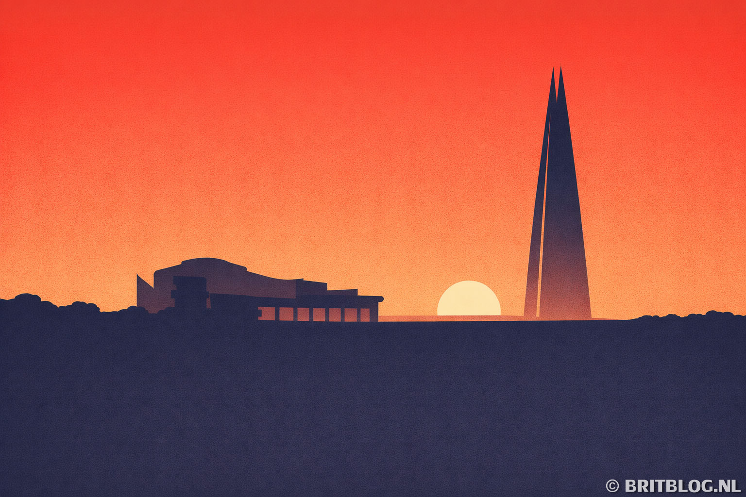 Tekening van Groot-Brittannië in de 21e eeuw