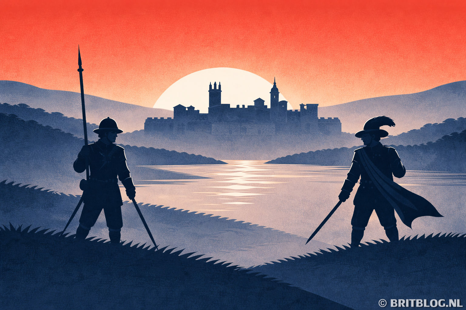 Tekening van de Stuartperiode en Engelse Burgeroorlog